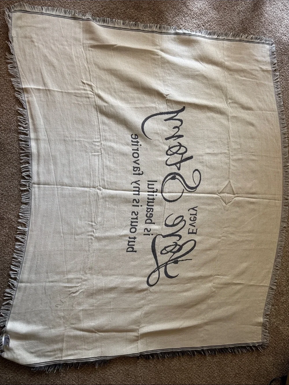 Every Love Story Is Beautiful Gray Decorative Throw Blanket